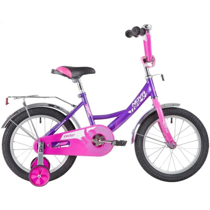 Детский велосипед NOVATRACK VECTOR 16” фиолетовый 2022